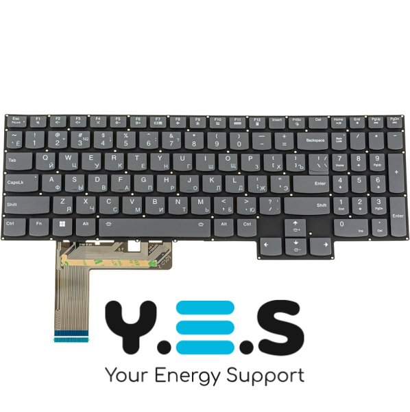 Клавіатура до ноутбуку LENOVO (Legion: S7-16 серій), російська розкладка, чорний колір, без фрейму, підсвітка клавіш (RGB Per-key)