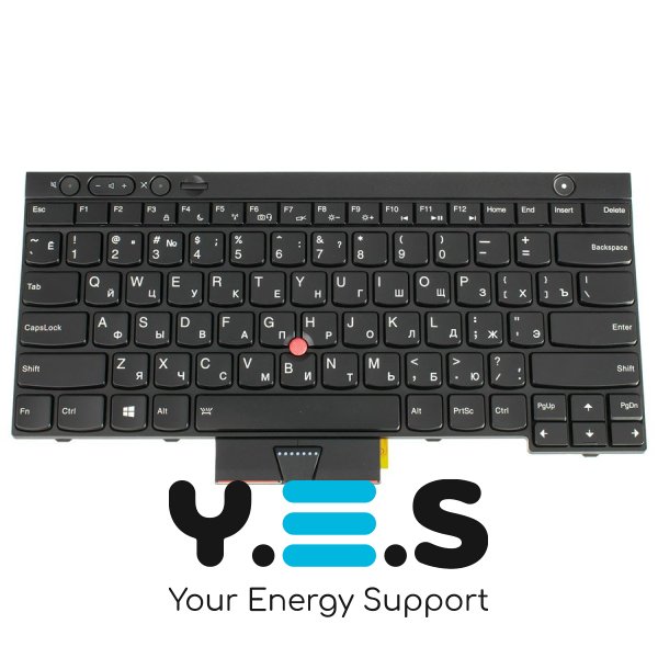 Клавіатура до ноутбуку LENOVO (Thinkpad: T430, T430i, T430S, T530, T530I, X230, X230i, X230S) російська розкладка, чорний колір, підсвітка клавіш
