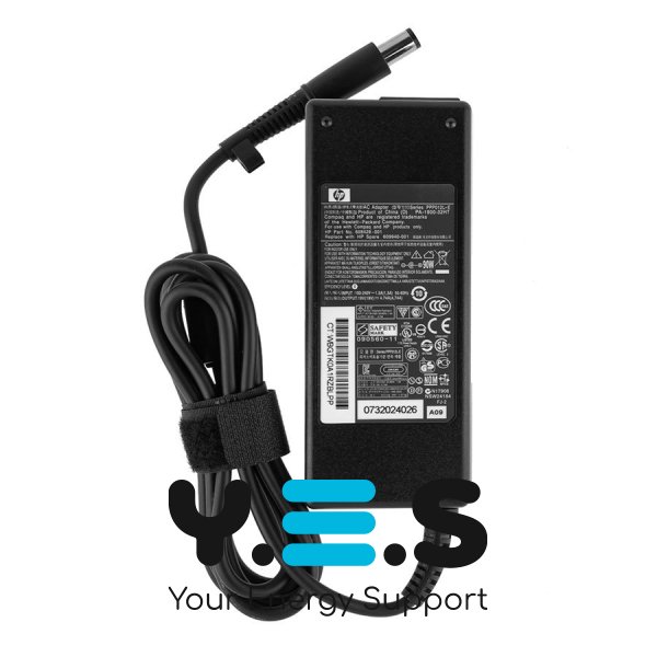 Оригінальний блок живлення до ноутбуку  HP 19V, 4.74A, 90W, 7.4x5.0-PIN, чорний колір (463955-001) (без кабелю !)