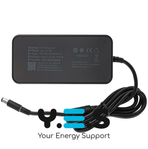 Блок живлення до ноутбуків XIAOMI 19.5V, 9.23A, 180W, 7.4x5.0-PIN, чорний колір, RECTANGULAR