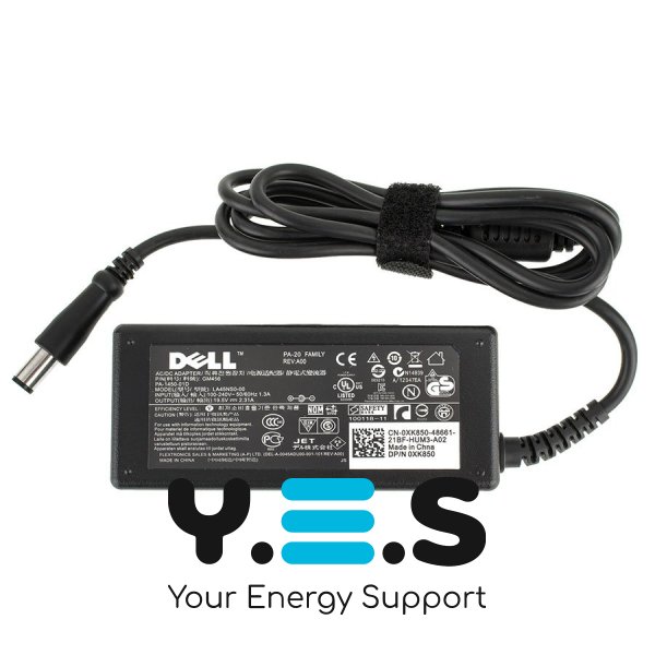 Блок живлення до ноутбуку DELL 19.5V, 2.315A, 45W, 7.4x5.0-PIN, чорний колір, RECTANGULAR