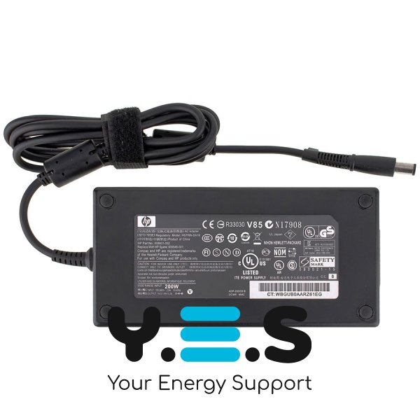 Блок живлення до ноутбуку HP 19.5V, 10.3A, 200W, 7.4x5.0-PIN, чорний колір (без кабелю !)