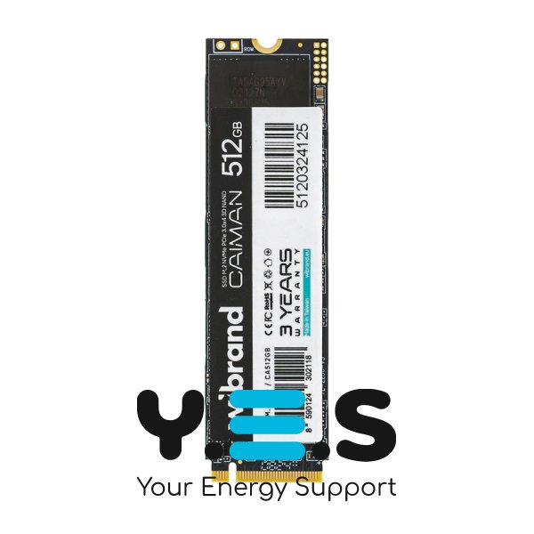 Жорсткий диск M.2 2280 SSD 512Gb Wibrand Caiman, NVMe, PCI Express 3.0 x4, 3D NAND TLC, зап/чт. 1000/2000Мб/с (WIM.2SSD/CA512GB)
