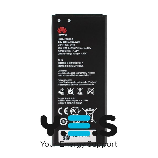 Батарея для телефонів Huawei HB4742A0RBC Ascend G730 3.8V 2300mAh 8.8Whr