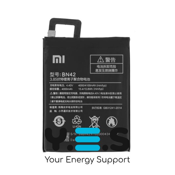 Батарея для телефонів  Xiaomi Redmi 4  BN42  3.85V 4000mAh    оригінал