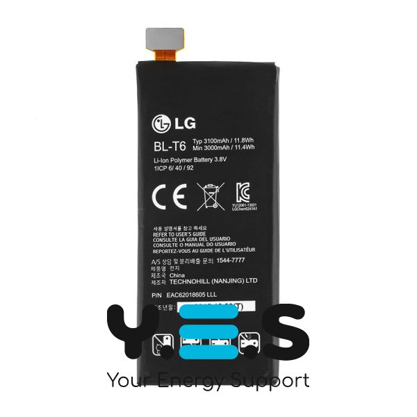 Батарея для телефонів LG BL-T6 F220 F220K F220L F220S Optimus GK 3.8V 3100mAh 11.8Wh