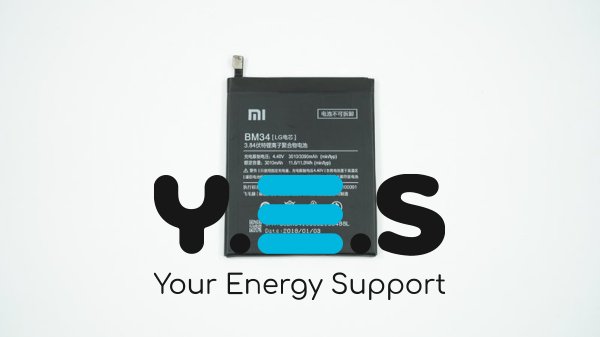 Батарея для телефонів  Xiaomi Mi Note Pro  BM34  3.84V 3010mAh 11.6Wh