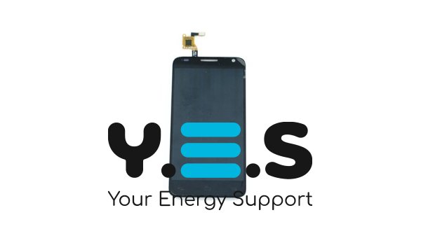 Дисплей для телефону  Alcatel 6036  Idol 2 Mini S  чорний  у зборі з тачскрином  без рамки