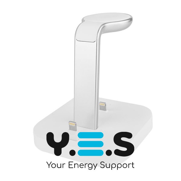 Бездротовий зарядний пристрій  HOCO CW43 Graceful 3-in-1 charger білий