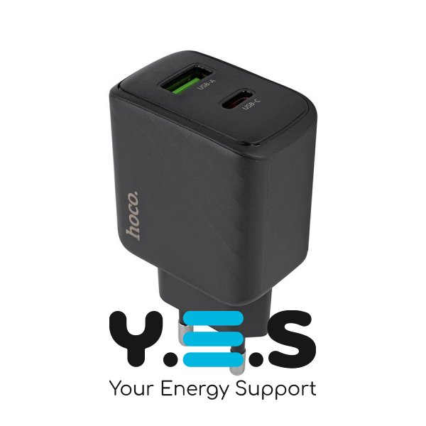 Зарядний пристрій HOCO CS23A Sunligh 1U+1C PD30W+QC3.0 чорний 6942007609944