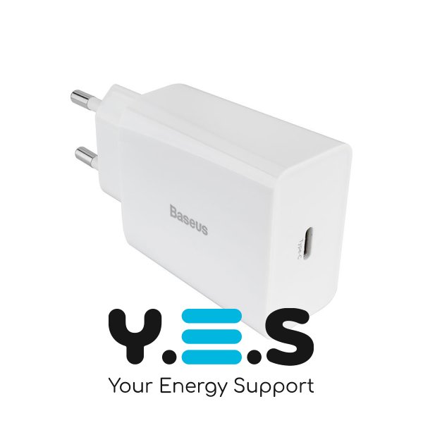 Зарядний пристрій Baseus Speed Mini Quick Charger 1C 20W EU білий  CCFS-SN02