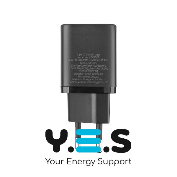 Зарядний пристрій Baseus Super Si quick charger 1C 20W EU чорний  CCSUP-B01