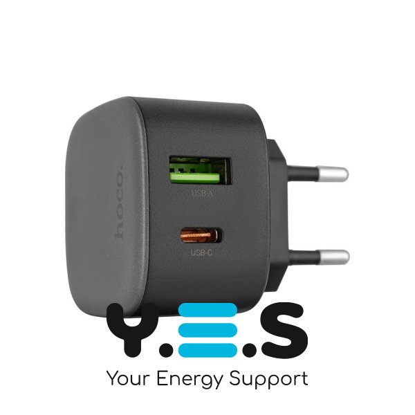 Зарядний пристрій HOCO CS32A Rise  PD20W+QC3.0  чорний  6942007617451