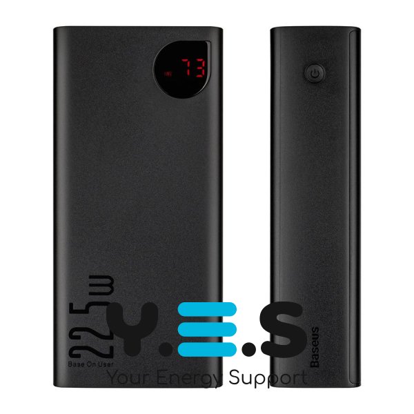 Power Bank Baseus Adaman Metal Digital Display 40000mAh 22.5W чорний (PPAD020101)()