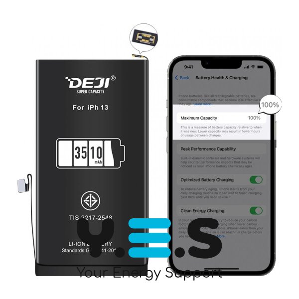 Смарт-батарея 3510 mAh для iPhone 13 DEJI | Відображає ємність | Розпізнається iOS як оригінал