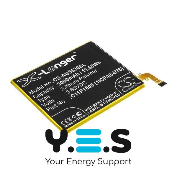 Акумулятор Asus C11P1605 3000 mAh для ZenFone 3 Deluxe ZS550KL X-Longer CS-AUS530SL