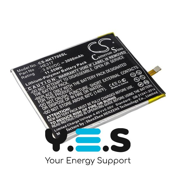 Батарея  Cameron Sino HE317 CS-NKT700SL для Nokia Nokia 7 3000 mAh