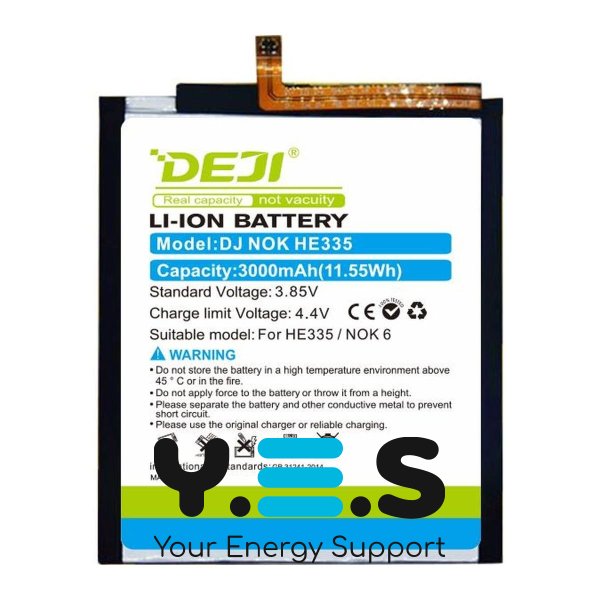 Батарея DEJI HE335 для Nokia 6 Dual SIM 3000 mAh
