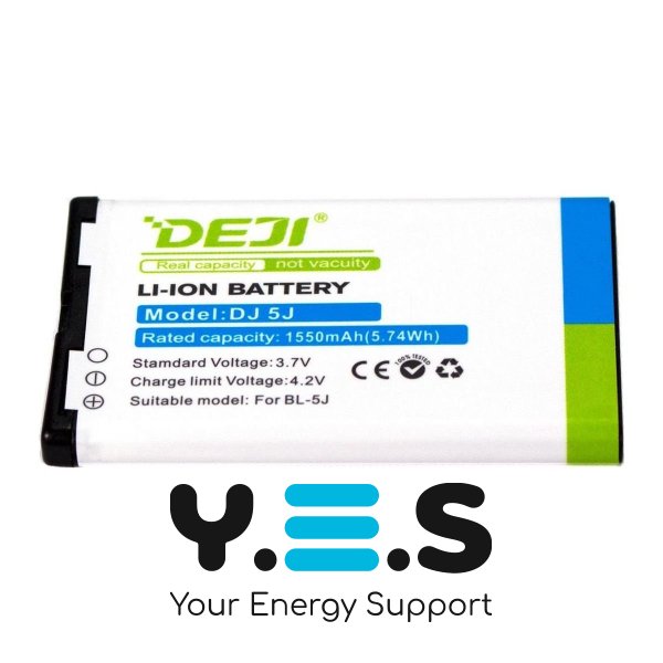 Акумулятор Nokia BL-5J DEJI для 5230 5800 Lumia 520 1550 mAh