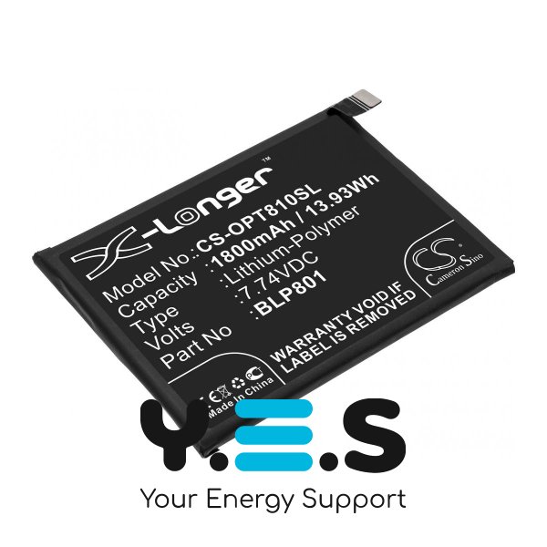 Батарея X-Longer BLP801 CS-OPT810SL для OnePlus 8T+ 5G 1800 mAh