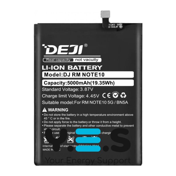 Батарея DEJI Xiaomi BN5A для Redmi Note 10 Note 10T 5000 mAh