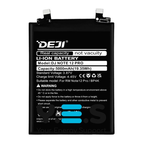 Батарея  Xiaomi BP4K DEJI для Redmi Note 12 Pro 5000 mAh
