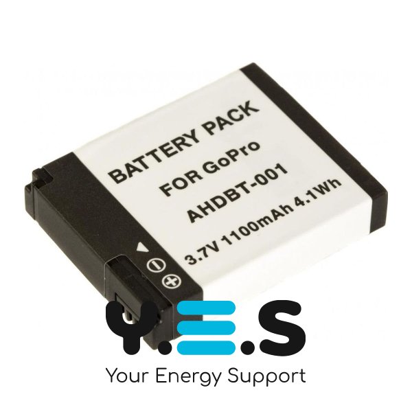 Акумулятори GoPro AHDBT-001, AHDBT-002 (1100 mAh, 3.7V, Li-Ion) для HERO, HERO2