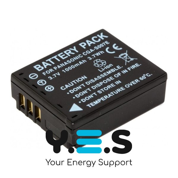 Акумулятор Panasonic CGA-S007E, DMW-BCD10 (1000 mAh, 3.7V, Li-Ion) для Lumix DMC-TZ серій