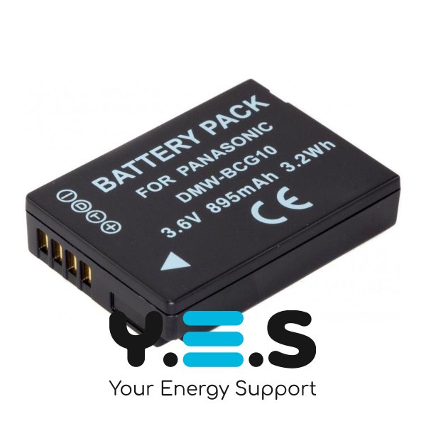 Акумулятор Panasonic Lumix DMC-TZ10, Lumix DMC-TZ18, Lumix DMC-TZ19, Lumix DMC-TZ20 DMW-BCG10E (895 mAh, 3.6V, Li-Ion)