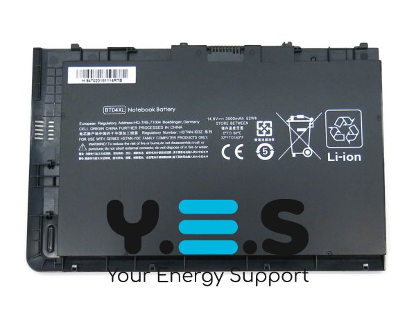 Батарея-акумулятор HP для EliteBook Folio 9470M та 9480 Ultrabook, сумісна з HSTNN-IB3Z, 687945-001 (BT04XL / BT06XL), 14,8V, 3500mAh, 52Wh