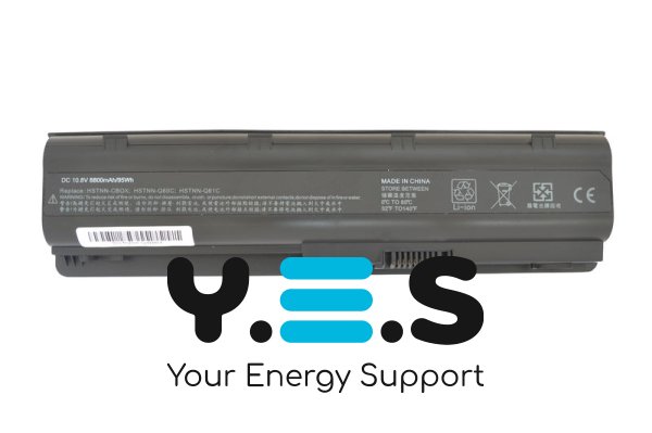 Акумуляторна батарея підвищеної ємності 8800mAh для ноутбуків HP Compaq dm4-1000, сумісна з HSTNN-Q62C, 10.8V, чорна, OEM