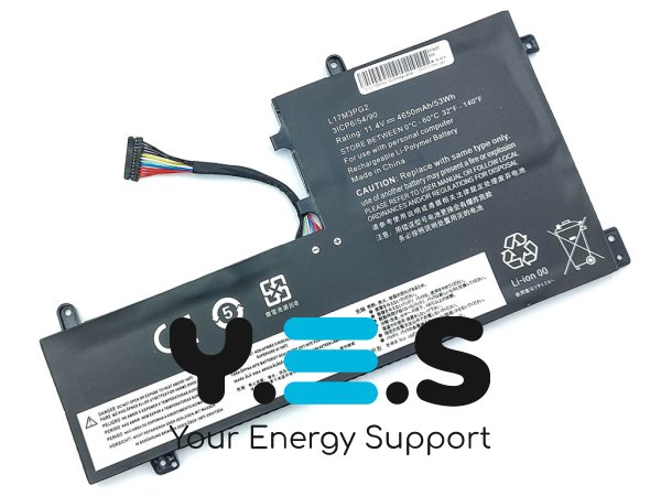 Акумуляторна батарея для Lenovo Legion Y530-15ICH, Y730-15, Y730-15ICH, Y740-15, Y740-15ICH, Y740-15ICHg (моделі L17M3PG2 / L17C3PG1, 11.4V, 4650mAh, 53Wh, подовжений кабель 80 мм)