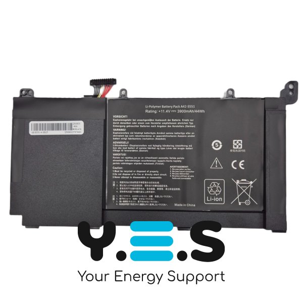 Акумуляторна батарея ASUS A42-S551 (B31N1336), 11.1V, 3900mAh / 43Wh, для ноутбуків ASUS S551, S551LB, S551LA, R553L, R553LN, R553LF, K551LN, V551L, V551LA