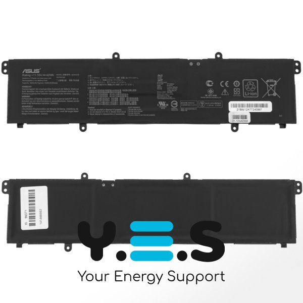 Акумуляторна батарея ASUS B31N1915 для ноутбуків AsusPRO BR1100CKA, B1400CEAE, B1500CEAE, 11.55V, 3640mAh, 42Wh, Black (0B200-03760000)