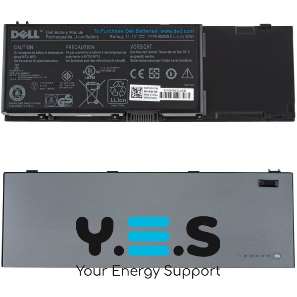 Акумулятор для ноутбука DELL Precision M6500 4P887, 11.1V, 8400mAh, сріблястий (оригінальна батарея)