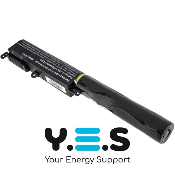 Акумуляторна батарея для ноутбука ASUS A31N1601, сумісна з моделями X541SA, X541SC, X541UA, X541UV, 11.1V, 2800mAh, чорна (елементи LG / Samsung / Sanyo)