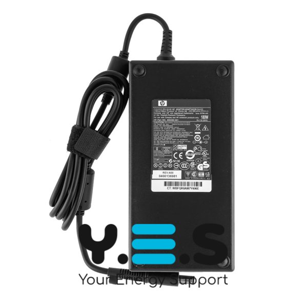 Блок живлення для ноутбука HP 19V 9.5A 180W (роз’єм 7.4×5.0 PIN, прямокутний), чорний