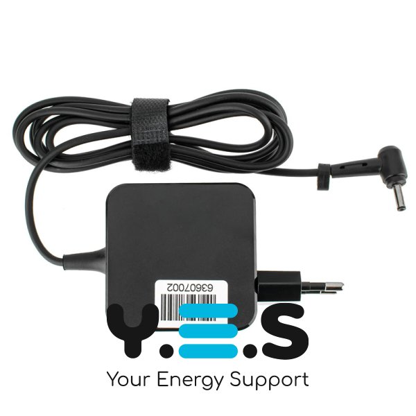 Квадратний блок живлення для ноутбука ASUS — 19V 2.37A (45W), штекер 4.0×1.35 мм, чорний