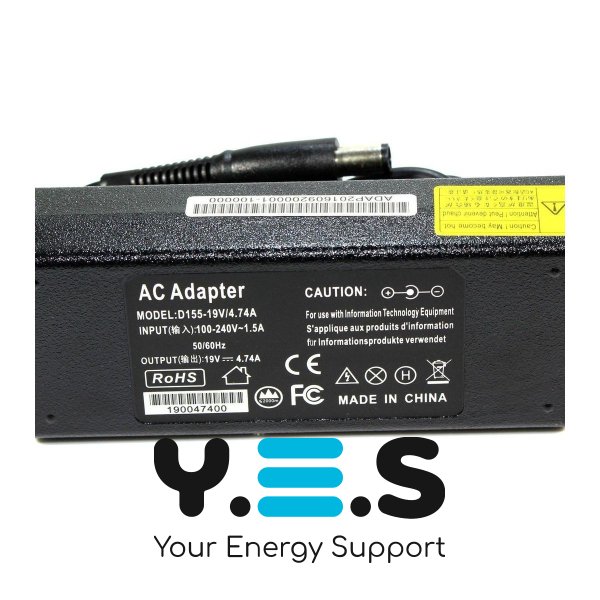 Блок живлення KFD для ноутбуків HP Pavilion / Compaq — 19V, 4.74A, штекер 7.4×5.0 мм