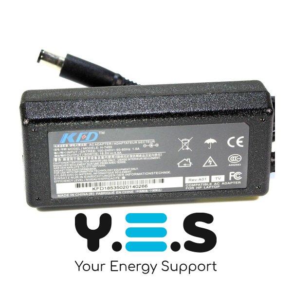Блок живлення KFD для ноутбуків HP Pavilion DV5/DV6 — 18.5V 3.5A, штекер 7.4×5.0 мм
