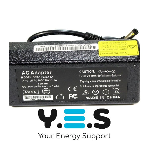 Блок живлення KFD для ноутбуків Asus — 19V 3.42A (65W) мережевий адаптер заряджання