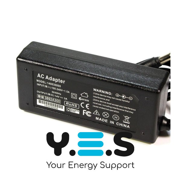 Зарядний адаптер KFD для моніторів Samsung — 14V 3A, штекер 6.5×4.4 мм