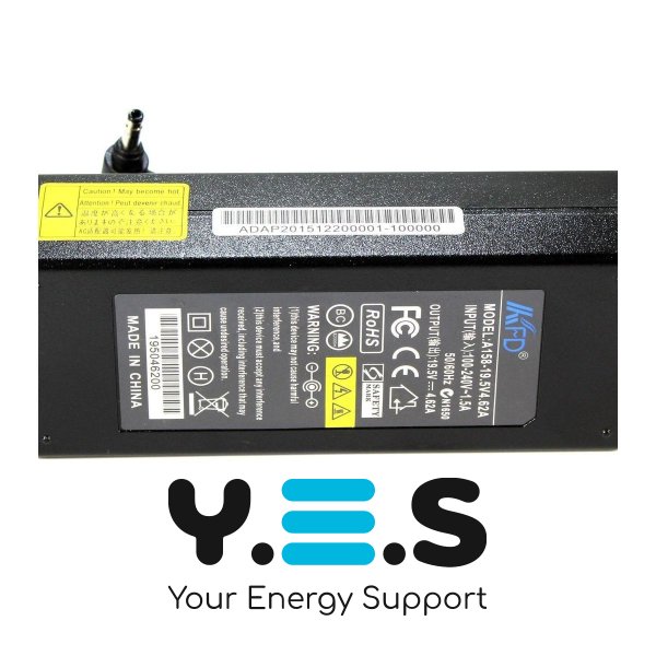 Адаптер живлення KFD для ноутбуків Dell — 19.5V 4.62A, роз’єм 4.0×1.7 мм (зарядний блок живлення)