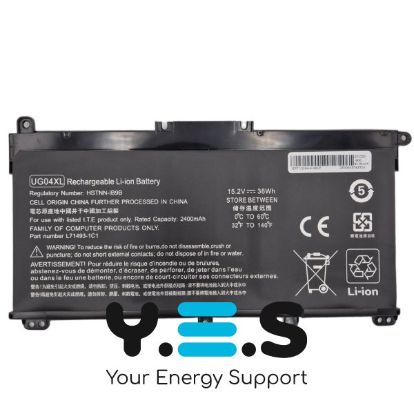 Акумулятор для ноутбука HP UG04XL 240 / 245 G7 G8 15.2V 2400mAh