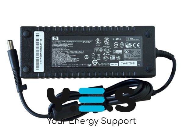 Блок живлення (зарядний адаптер) для ноутбука HP — 19V 7.1A, 135W, штекер 7.4×5.0 мм (прямокутний)