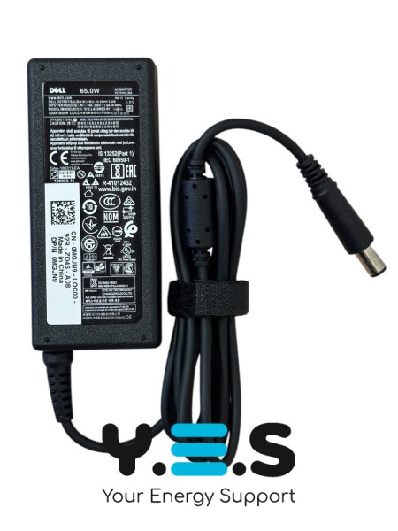 Блок живлення (зарядний адаптер) для ноутбука Dell — 19.5V 3.34A, 65W, штекер 7.4×5.0 мм (прямокутний)