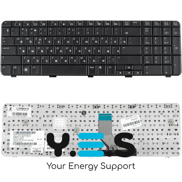 Клавіатура для ноутбука HP Presario CQ71 / G71 — англійська розкладка (ENG), чорна