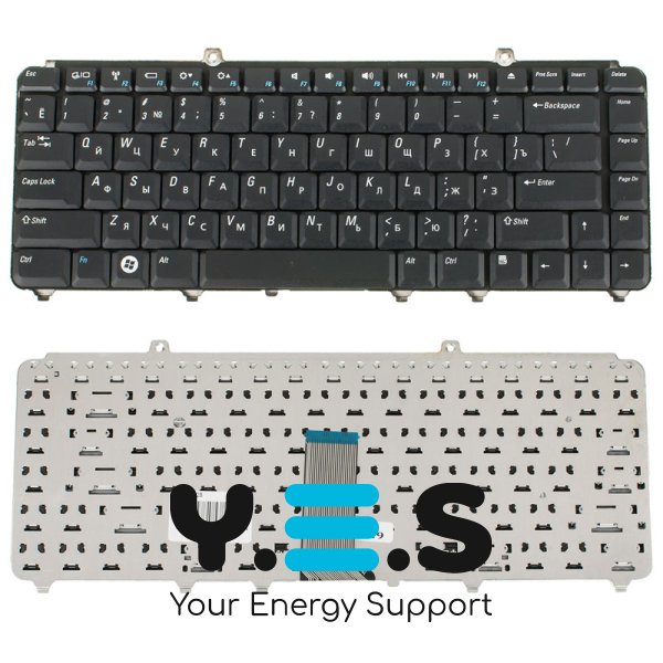 Клавіатура для ноутбука Dell, чорна, розкладка RU — сумісна з Inspiron 1420/1521/1545, Vostro 1400/1500, XPS M1330/M1420/M1530