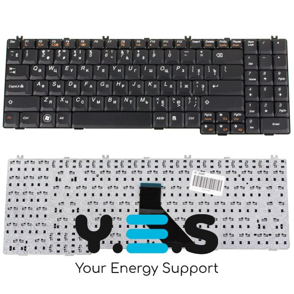 Клавіатура для ноутбука Lenovo G550, G555, B550, B560, V560 — чорна, з кирилицею