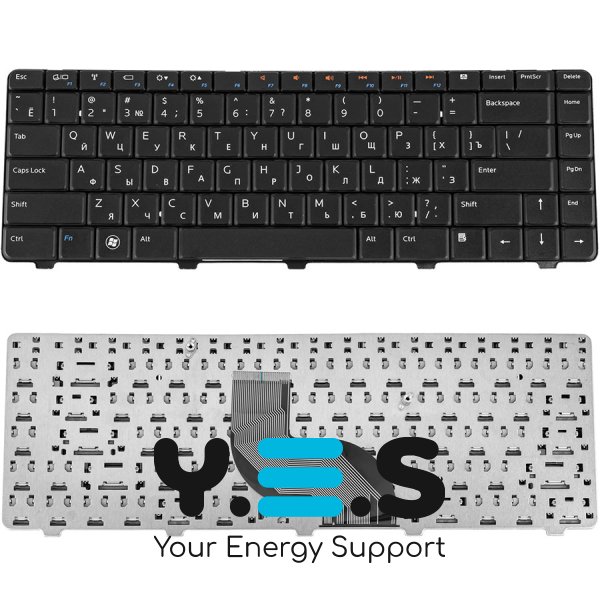 Клавіатура для ноутбука Dell Inspiron N4010/N4030/N5030/M5030, RUS-розкладка, чорна